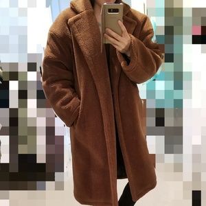 Teddy bear cocoon coat